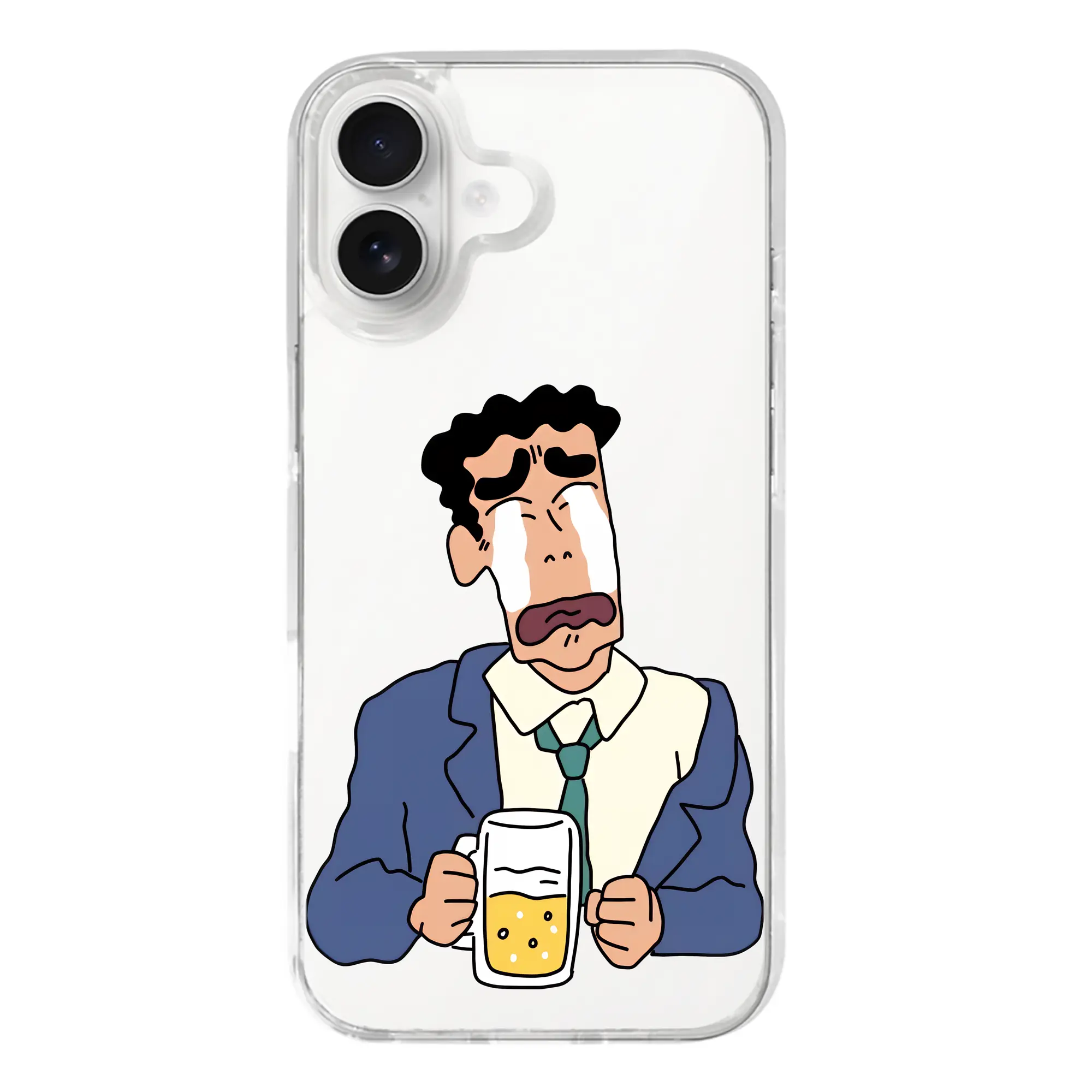 クレヨンしんちゃん グッズ 野原 ひろし - iPhone 17シリーズ 透明スマホケース – 薄型・耐衝撃・精密フィット保護カバー